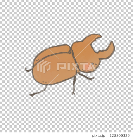 かわいいクワガタのイラスト 128800329