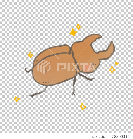 Cute stag beetle illustration 128800330