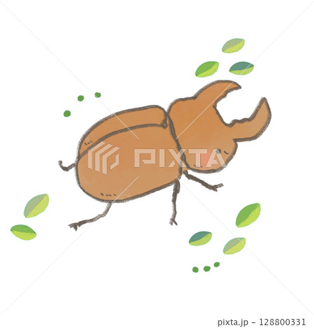 かわいいクワガタのイラスト 128800331