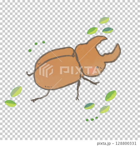 かわいいクワガタのイラスト 128800331