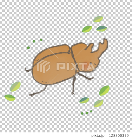 可愛的甲蟲插圖 128800359