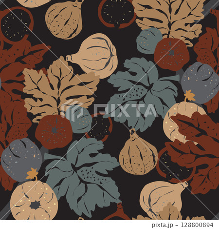 seamless pattern with autumn leaves seamless pattern with autumn leaves 128800894