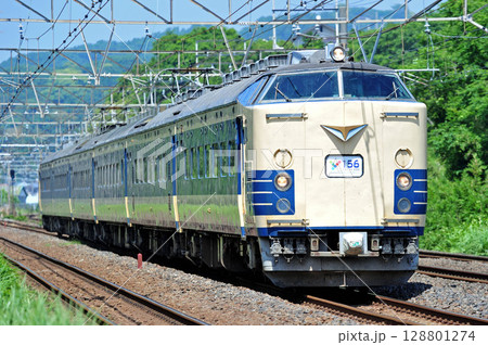 東海道本線　二宮－国府津　JR東日本　583系　N1+N2編成（秋田）　Y156 128801274