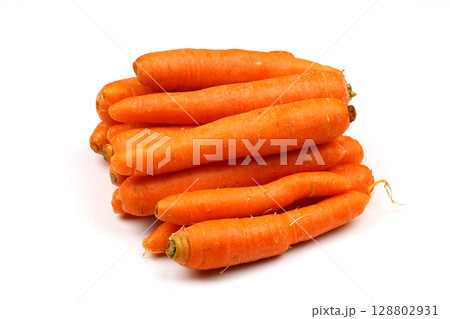 many carrots isolated on white background 128802931