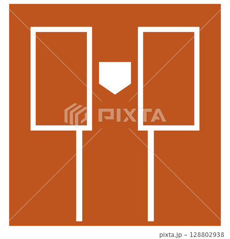 バッターボックスのイラスト素材(ベクター)|野球・スポーツ バッターボックスのイラスト素材(ベクター)|野球・スポーツ 128802938