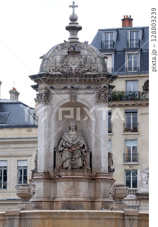 Fenelon by Francois Lanno. Fountain of the Sacred Orators, Place Saint-Sulpice in Paris, France 128803239