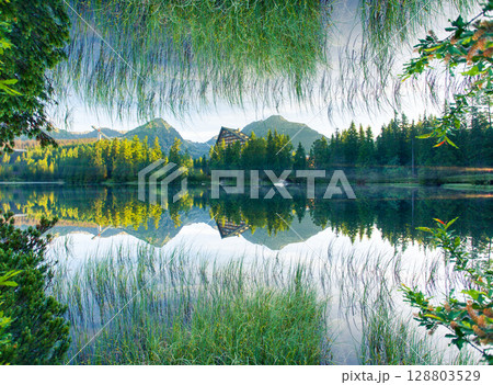 lake in the mountains lake in the mountains 128803529