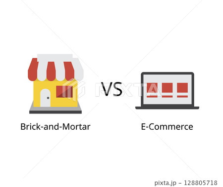Brick-and-mortar businesses compare with e commerce Brick-and-mortar businesses compare with e commerce 128805718