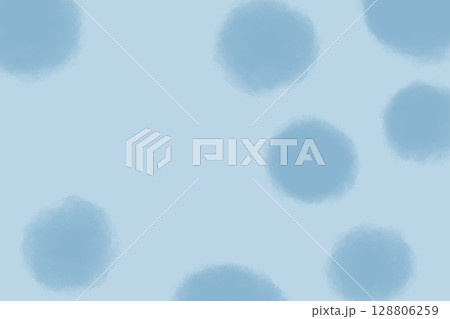 イラスト素材：水色背景の青の水玉 128806259