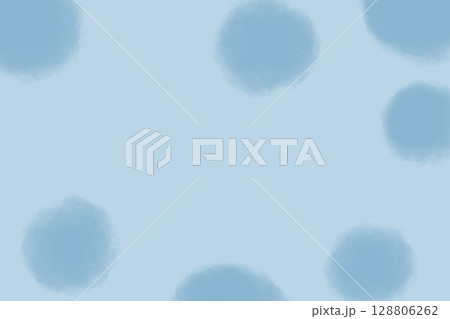 イラスト素材：水色背景の青の水玉 128806262