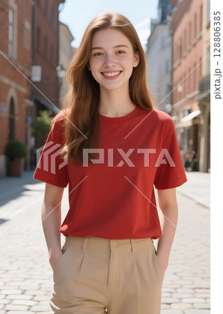 Tシャツモデル 128806385