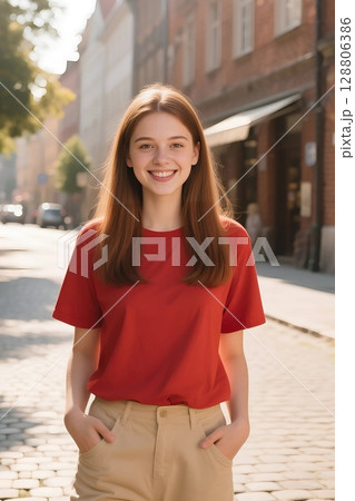 Tシャツモデル 128806386