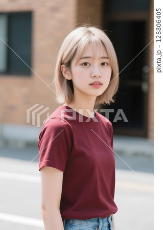 Tシャツモデル 128806405