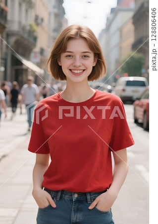 Tシャツモデル 128806406