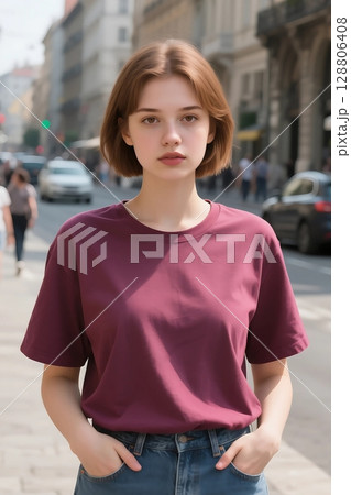 Tシャツモデル 128806408