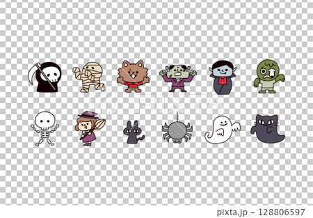 Monster illustration set 128806597