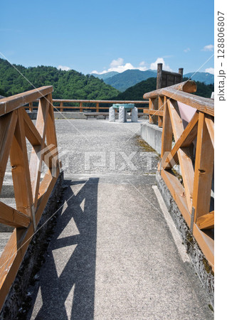 夏の矢木沢ダム 奥利根湖の展望台 夏の矢木沢ダム 奥利根湖の展望台 128806807