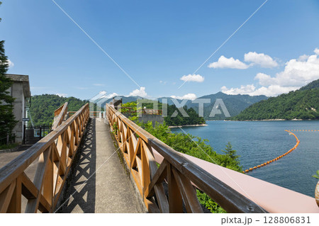 夏の矢木沢ダム 奥利根湖の展望台 夏の矢木沢ダム 奥利根湖の展望台 128806831
