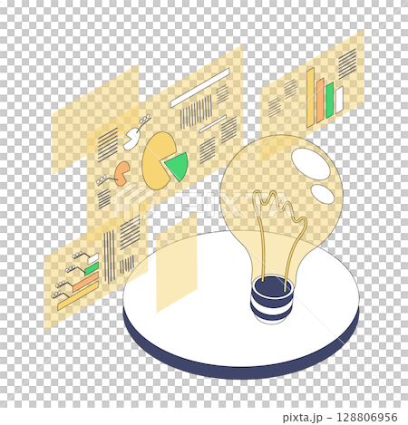 Business concept illustration of inspiration and data analysis 128806956
