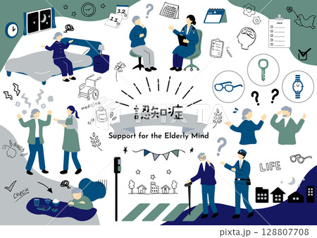 認知症と暮らす高齢者 128807708