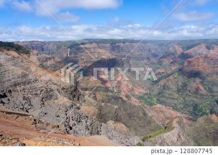 カウアイ島の渓谷の風景 カウアイ島の渓谷の風景 128807745