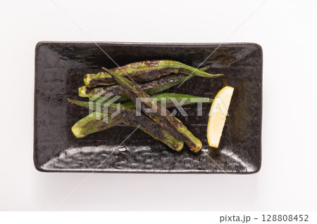 オクラ　塩焼き 128808452