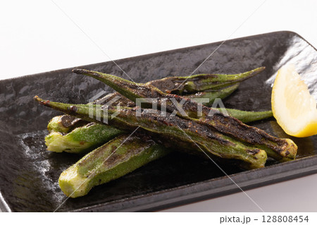 オクラ 塩焼き オクラ 塩焼き 128808454