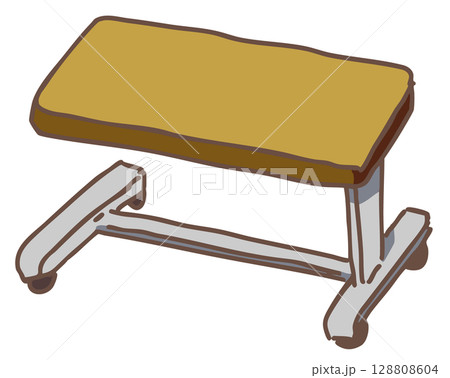 シンプルで可愛い病院の昇降付きサイドテーブル 128808604