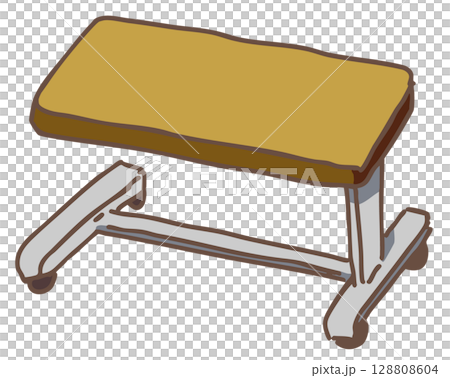 シンプルで可愛い病院の昇降付きサイドテーブル 128808604