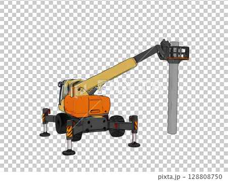 A truck-mounted work platform used for inspecting tunnel facilities at construction and civil engineering sites. 128808750