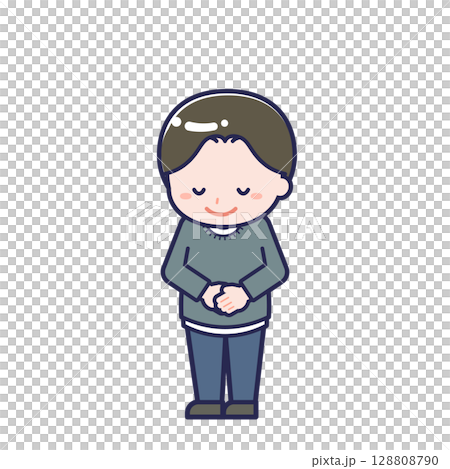 Plain-clothed adult/diagonal/male 08 128808790