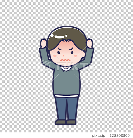 Plain-clothed adult / diagonal / male 27 128808809