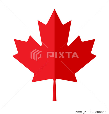 Red maple leaf icon  128808846