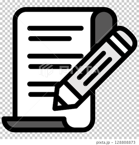 插圖圖示素材:鉛筆檔案文件007 插圖圖示素材:鉛筆檔案文件007 128808873