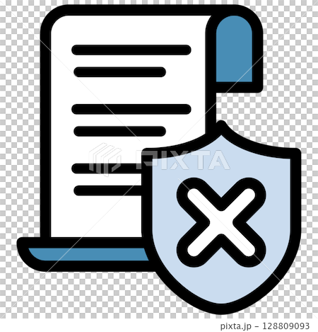 Illustration icon material: Crossmark document file 119 Illustration icon material: Crossmark document file 119 128809093
