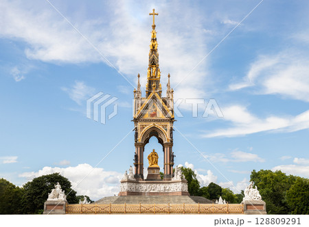 the elaborate Gothic Revival style of the Albert Memorial. the elaborate Gothic Revival style of the Albert Memorial. 128809291