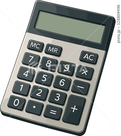 シンプルな電卓のイラスト 128809496