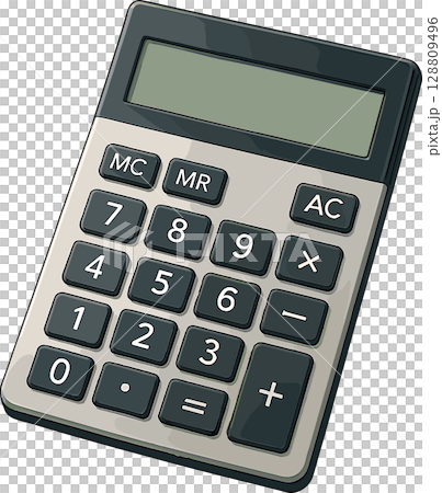 シンプルな電卓のイラスト 128809496