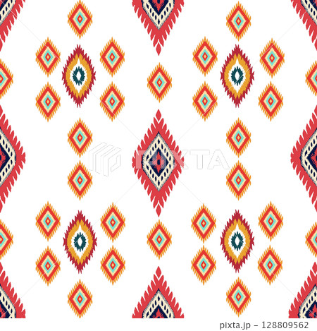 seamless pattern with ethnic geometric ornament. vector illustration for your design 128809562