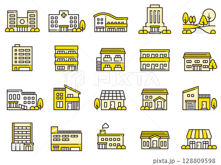 住宅・建築アイコン03　Housing & Architecture icons 128809598