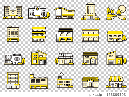 住宅・建築アイコン03　Housing & Architecture icons 128809598