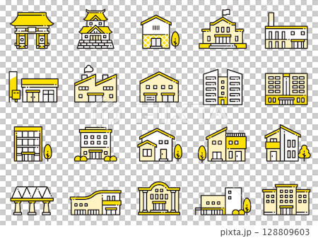 住宅・建築アイコン18　Housing & Architecture icons 128809603
