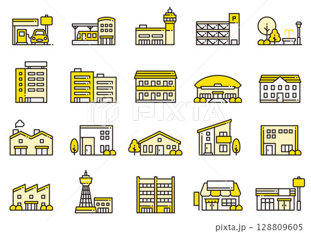住宅・建築アイコン24　Housing & Architecture icons 128809605