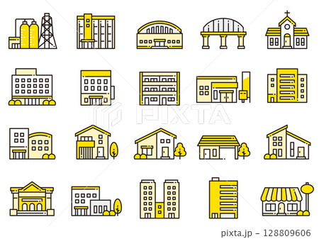 住宅・建築アイコン27　Housing & Architecture icons 128809606