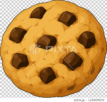 チョコチップクッキーのイラスト 128809630