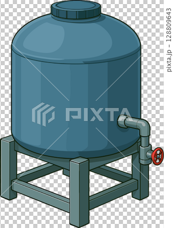 貯水タンクのイラスト 128809643