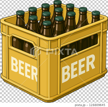 ビールケースのイラスト 128809645