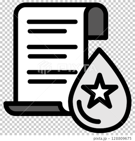 Illustration icon material: Rain document file 171 128809675