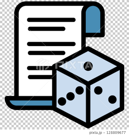 Illustration icon material: Dice document file 173 Illustration icon material: Dice document file 173 128809677