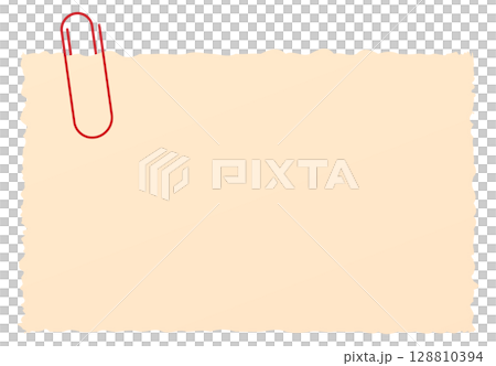 Illustration of a paper-like frame held by a clip 128810394
